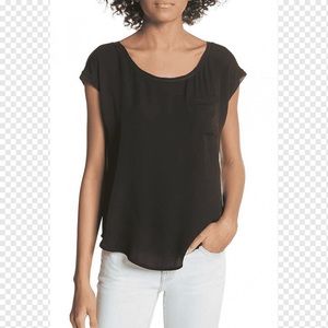 Joie silk t shirts with pocket and edging